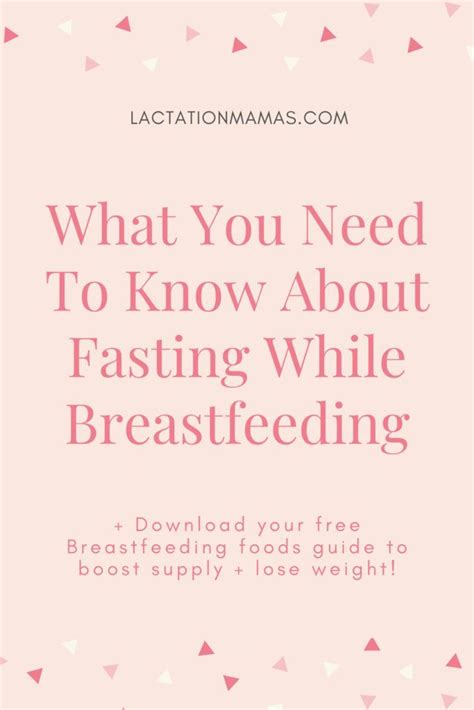 what you need to know about fasting while breastfeeding