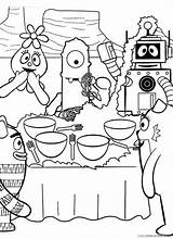 Gabba Coloring4free Yo Coloring Pages Cooking Related Posts sketch template