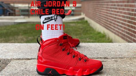 air jordan  chile red review   feet youtube