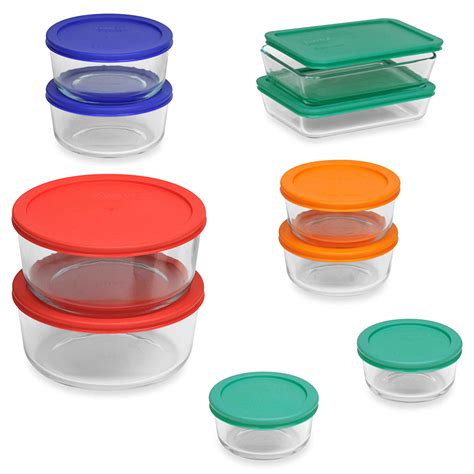 Storage Plus 20 Piece Container Set With Color Lids Made Of Non Porous