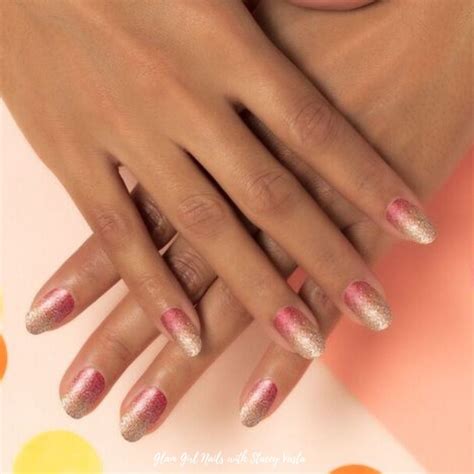 coral bay  color street color street nails pink nails glitter