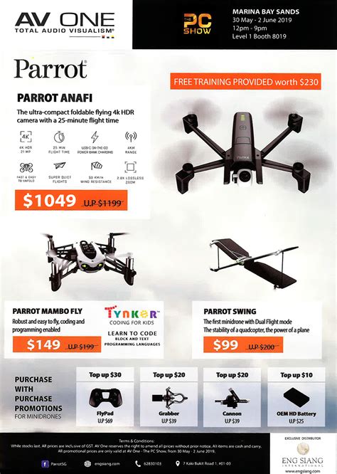 parrot drones brochures  pc show   tech show portal