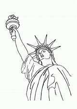 Coloring Liberty Libertad Estatua Libertatii Statuia Colorat Imagini Desene Sketch Manhattan Regalo sketch template