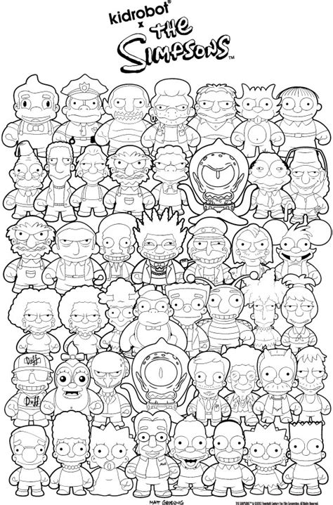 simpsons  cartoons printable coloring pages