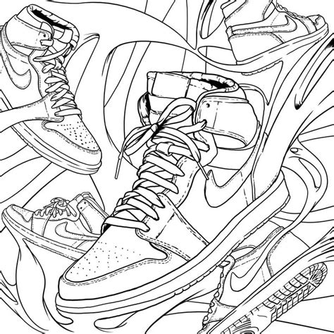 nike symbol coloring pages