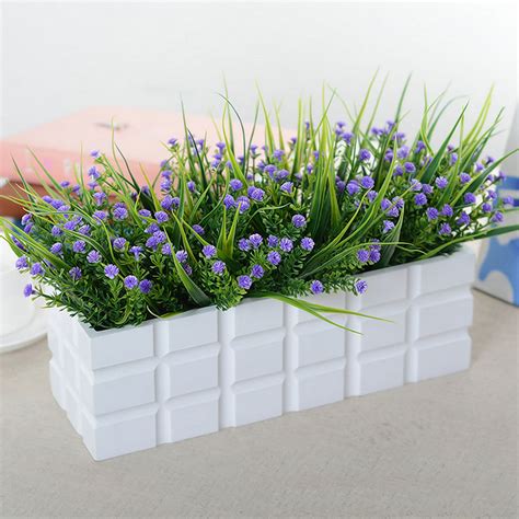 grass 1 branch small artificial plants fake floral plastic