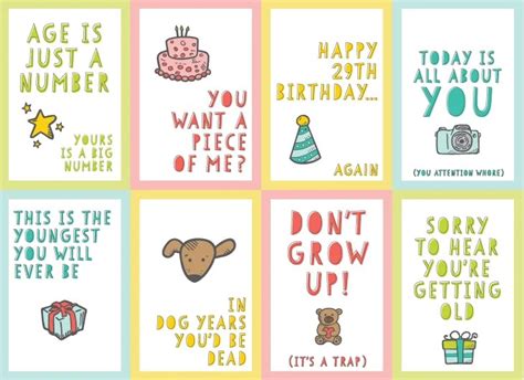 funny happy birthday printable cards