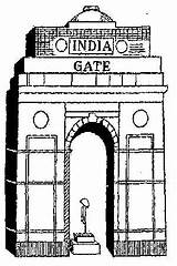 Gate India Drawing Paintingvalley sketch template