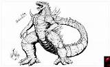Coloring Destroyah Godzilla sketch template