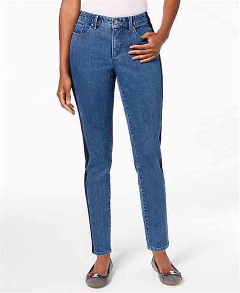 charter club bristol skinny side stripe ankle jeans created  macys reviews jeans