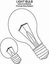Edison Thomas Pages Coloring Invention Printable Color Getcolorings Bulb Light sketch template