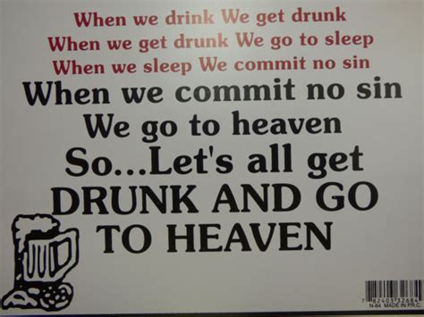 Lets All Get Drunk And Go To Heaven Funny Sign Home Bar Shop Free Ship