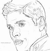 Supernatural Winchester Ackles sketch template