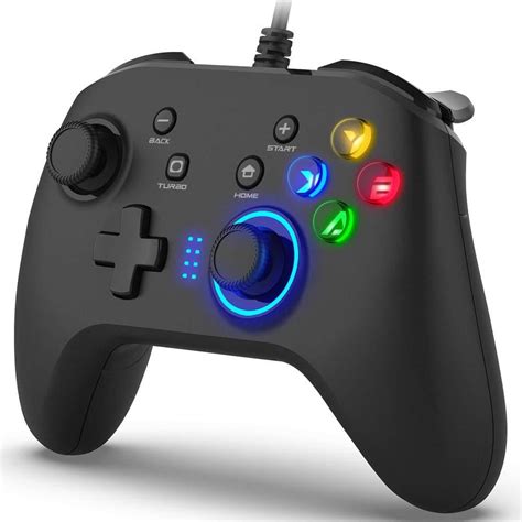 wired gaming controller joystick gamepad  dual vibration pc game