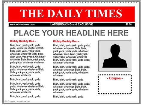newspaper examples  media coursework blog newspaper layout