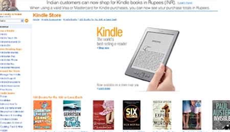 amazon kindle store india launch   ereader retailing    rs