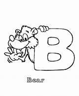 Letter Coloring Alphabet Abc Animal Bear Activity Sheet Cartoon Color Pages Sheets Animals Print Cute Honkingdonkey Pre Primary Student Learn sketch template