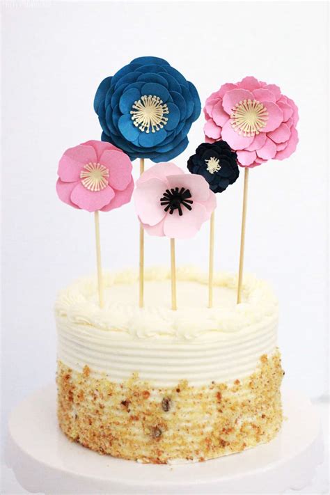 easy paper flowers cake topper pretty providence