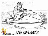 Boat Coloring Jet Ski Printables Pages Boats Yescoloring Fishing Coolest sketch template