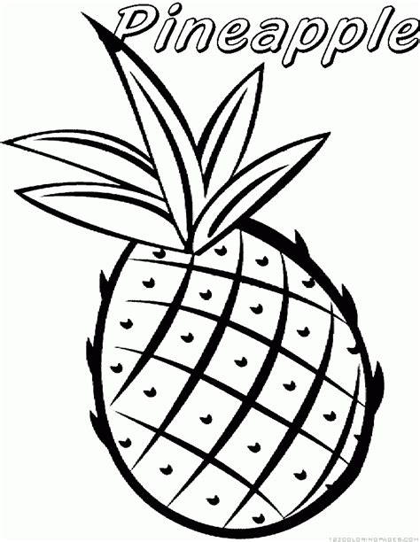 pineapples coloring pages coloring home