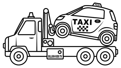 taxi coloring page  getdrawings