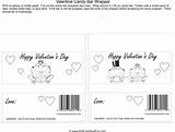 Candy Valentine Kidscanhavefun Coloring Pages Wrappers Valentines sketch template