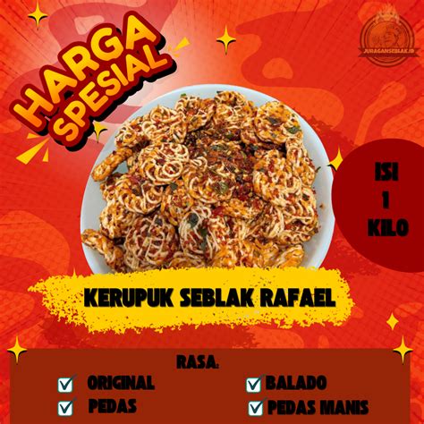 Jual Kerupuk Seblak Mamang Rafael Kerupuk Pedo Pedas Kencur Daun