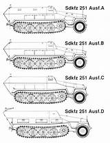251 Sdkfz Variants Kfz Sd sketch template