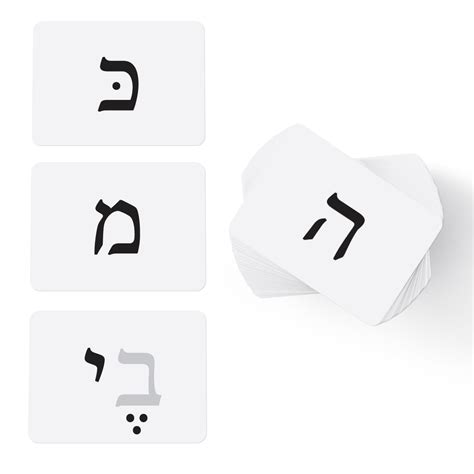 hebrew alphabet flashcards  consonants  vowels
