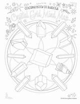 Witchcraft Wiccan sketch template