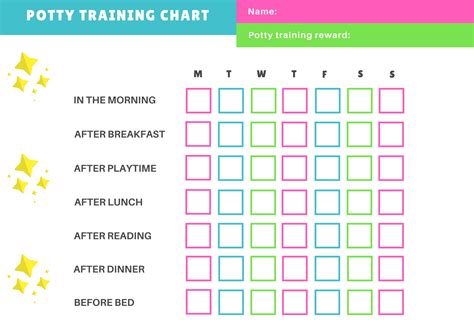 blank weekly potty chart printable templates