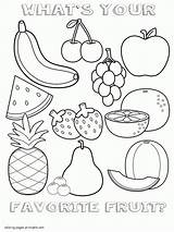 Food Coloring Healthy Pages Printable Preschool Fruits Special sketch template