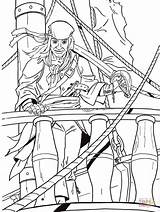 Coloring Pages Deck Pirates Pirate Printable Ship Drawing sketch template