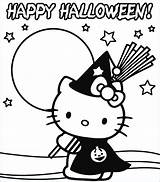 Kitty Hello Coloring Beach Pages Halloween Getcolorings Getdrawings sketch template
