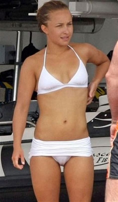 Hayden Panettiere White Bikini Camel Toe