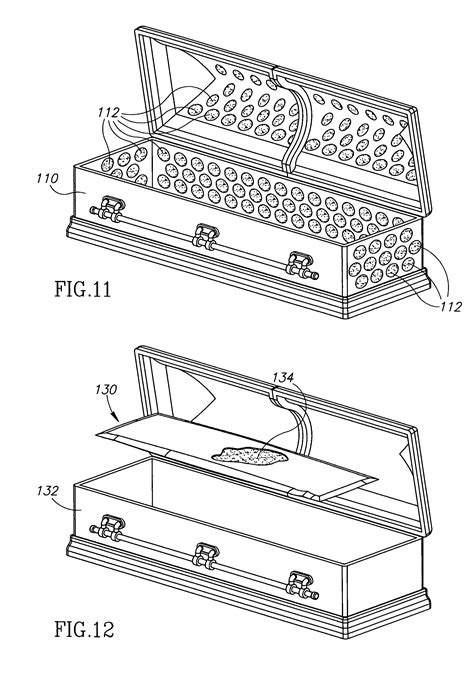 patent  casket  burial accessory incorporating natural materials   location