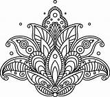 Paisley Mandala Drawing Line Flower Pretty Coloring Pages Vector Ornate Patterns Zentangle Zentangles Calligraphic Designs Tattoo Henna Element Visit Dainty sketch template