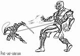 Mortal Kombat Scorpion Cero Ausmalbilder Bajo Drawings sketch template