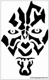 Darth Maul Star Wars Pages Coloring Color Coloringpagesonly sketch template