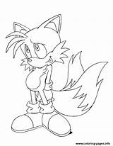 Coloring Tails Sonic Prower Pages Miles Printable sketch template