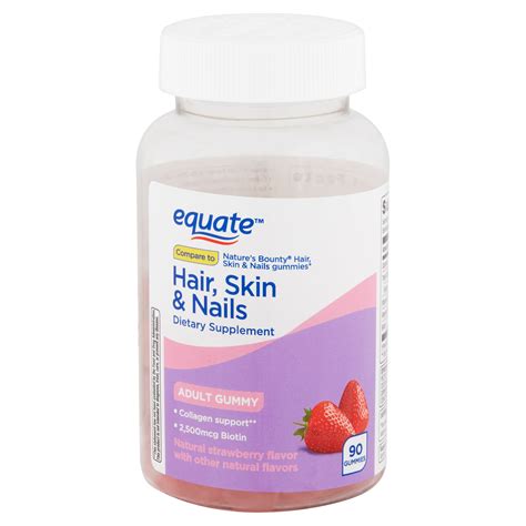 equate hair skin nails adult gummies  count walmartcom