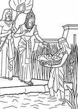 Moses Moises Bibel Pharaoh Reeds Tegninger Sold Mariam Tegneark Slavery Gibeonites Nacimiento Found Biblicos Nile Malvorlage sketch template