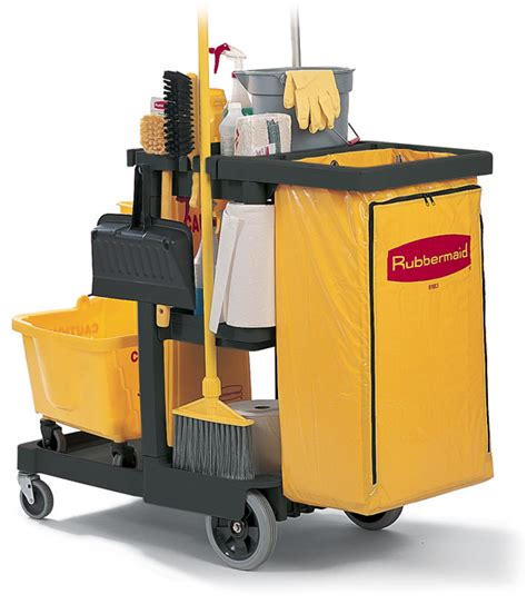 janitorial cleaning carts rubbermaid  shelf cleaning cart black