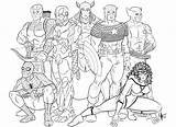 Coloring Pages Marvel Characters Printable Avengers Popular sketch template