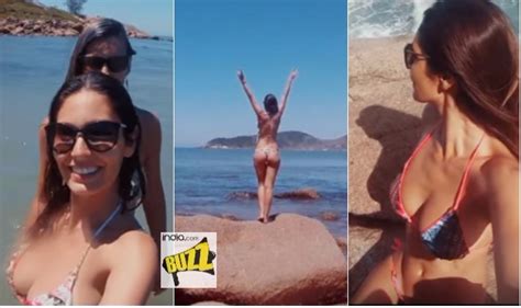Bruna Abdullah Looks Sexy In Thong And Bikini Top See Hot