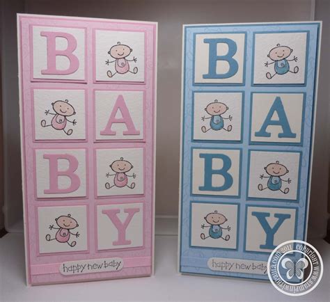 baby card    family set baby cards handmade cards