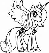 Luna Pages Pony Coloring Little Getcolorings Princess sketch template