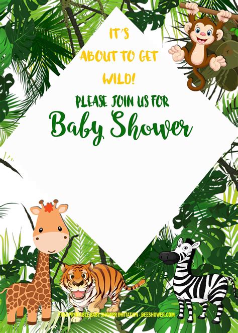 safari baby shower invitation templates drevio