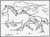 Mewarnai Kuda Berlari sketch template