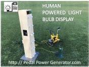 interactive educational light bulb power comparison display boxes pedal power generator